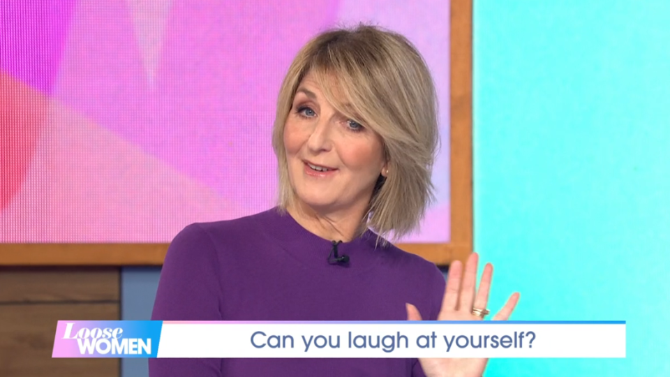 Kaye Adams apologised for Linda Robson's slip-up. (ITV screengrab)