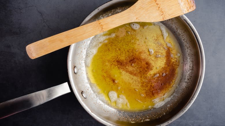 brown butter in pan