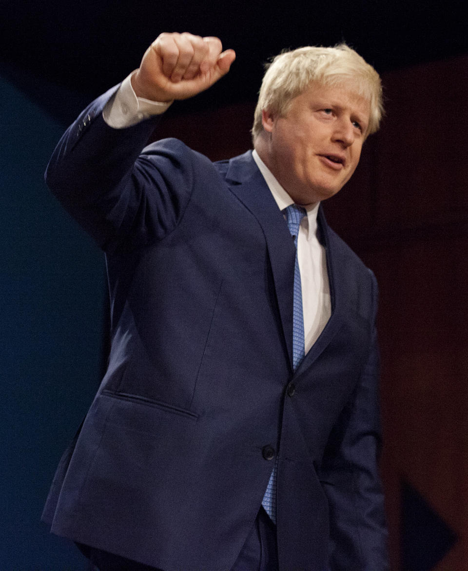 The Mayor of London Boris Johnson during the Conservative Party Conference 2014, at The ICC Birmingham.