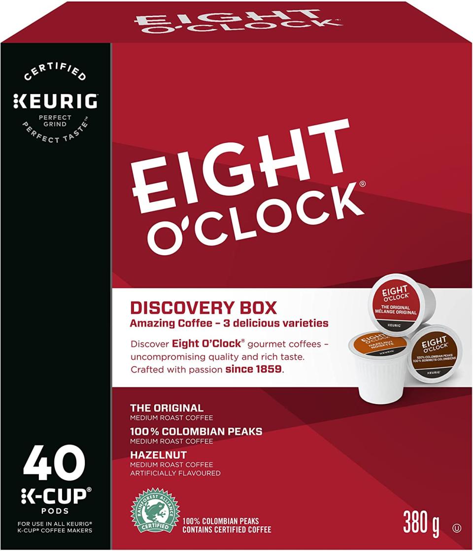 Eight O'Clock Discovery Box K-Cup Coffee Pods, 40 Count. Image via Amazon.