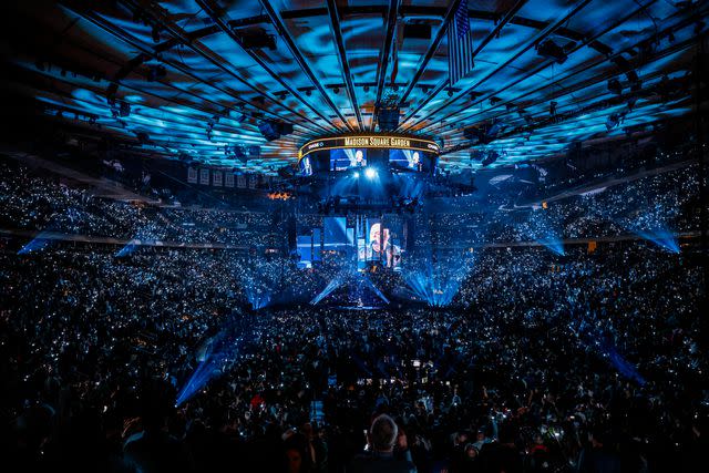 <p>Michele Crowe/CBS</p> A view of the crowd at Billy Joel: The 100th - Live at Madison Square Garden