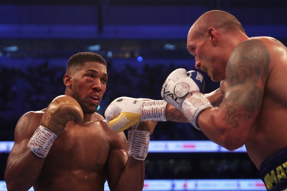 Anthony Joshua was dominated by Oleksandr Usyk at the Tottenham Hotspur Stadium  (Getty Images)