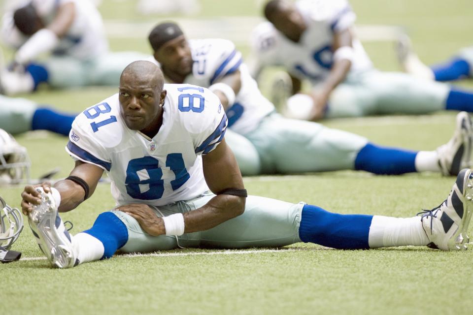 44-year-old Hall of Fame wide receiver Terrell Owens posted a video to Instagram on Monday afternoon of him running a 40-yard-dash in just 4.43 seconds. (Getty Images)