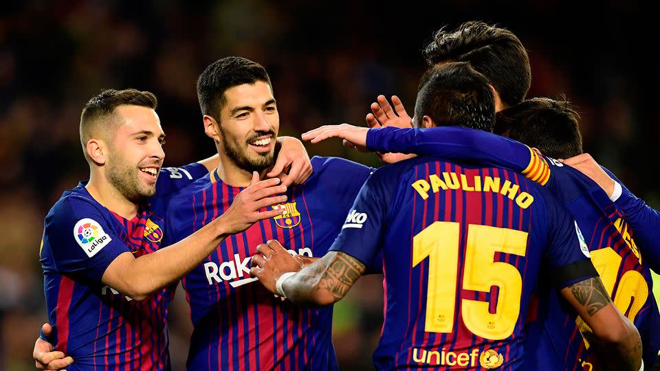 Barcelona's win gives them a six point lead at the top of La Liga. Pic: Getty