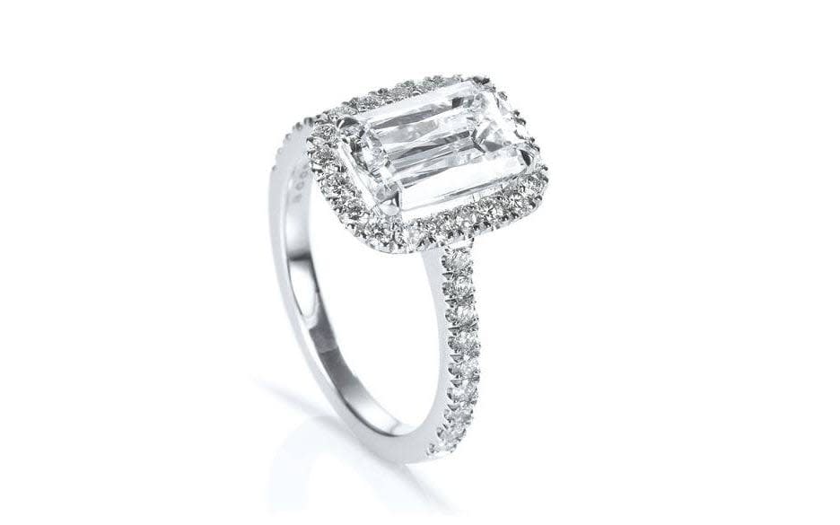 New Vintage Ashoka diamond ring in platinum with diamonds, from £6,300, Boodles 