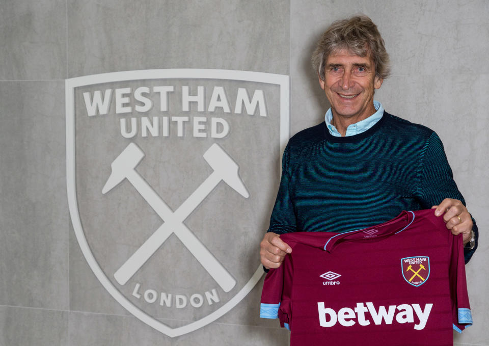 Manuel Pellegrini is West Ham’s third manager in less than a year