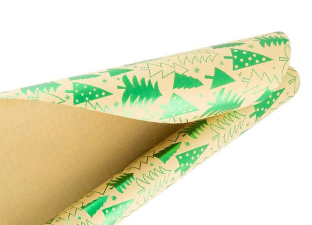 JAM PAPER Assorted Gift Wrap, Christmas Kraft Wrapping Paper, 125