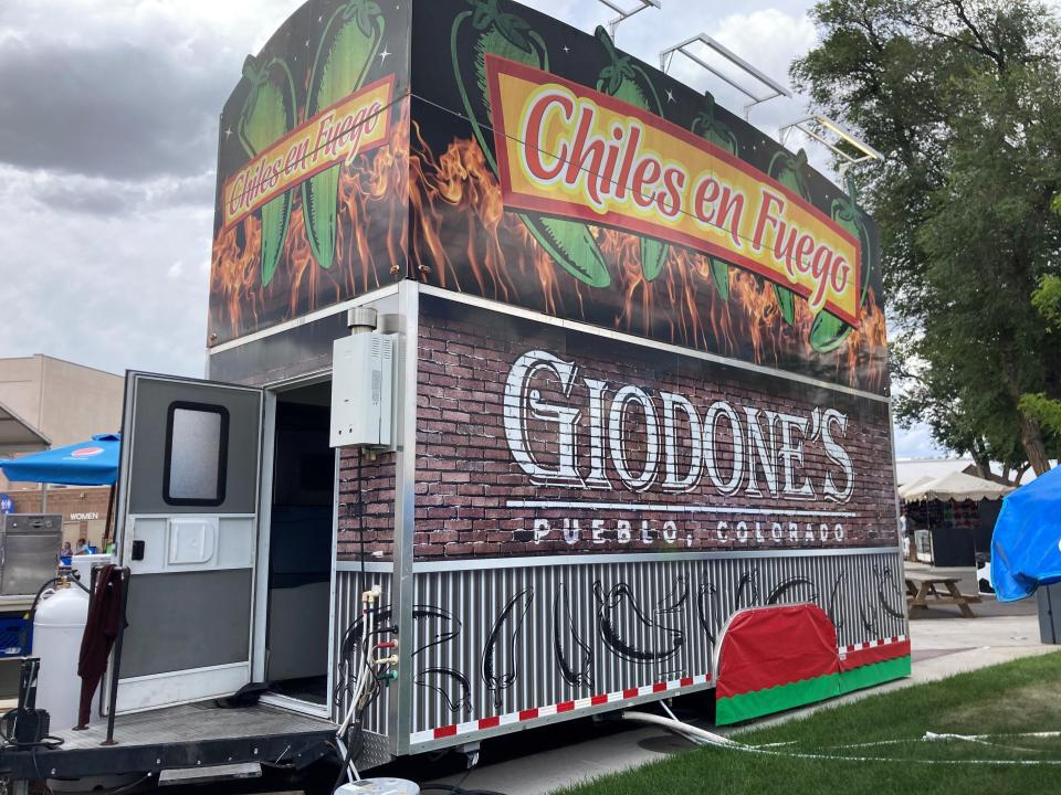 The Giodone's booth at the Colorado State Fair includes a Pueblo chile offering that doesn't have pork: the deep fried chile.