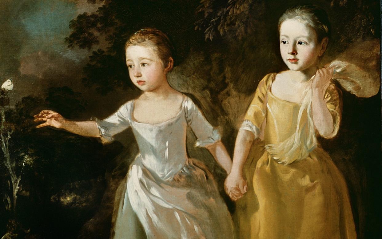 Detail from Painter’s Daughters Chasing a Butterfly (c. 1756) by Thomas Gainsborough - The National Gallery/The Bridgeman Art Library 