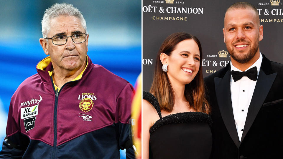 Brisbane Lions coach Chris Fagan has attempted to hose down the club's links to Swans superstar Buddy Franklin. Pic: Getty