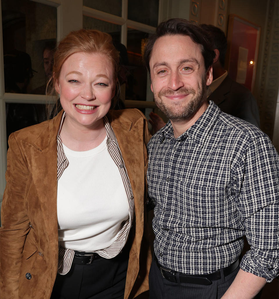 Sarah Snook and Kieran Culkin attend a joint party with Jesse Armstrong and UTA at Spago in Beverly Hills on Jan. 12, 2024.