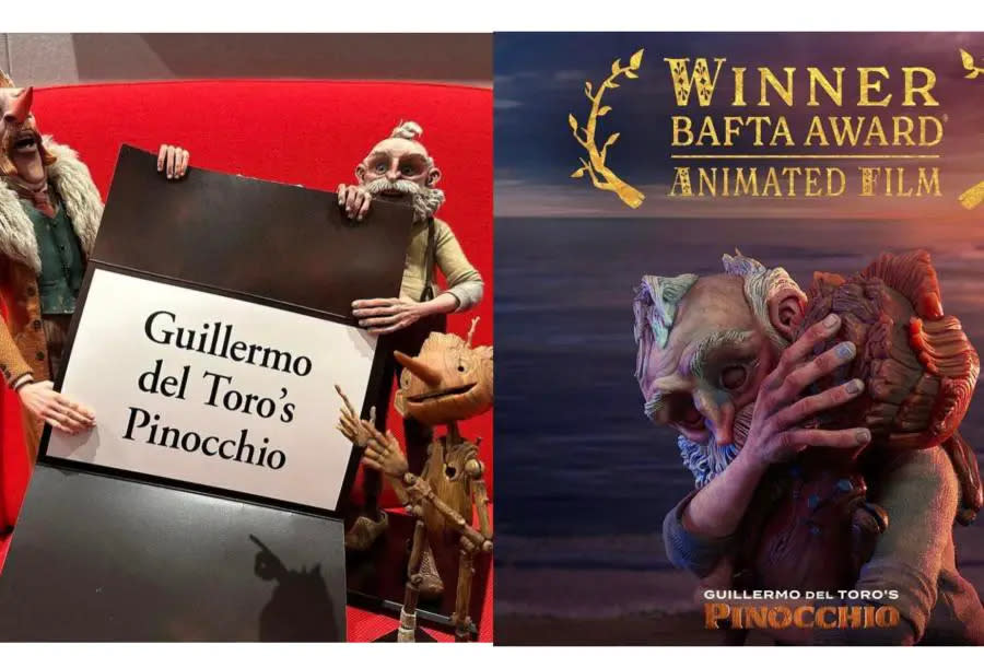 Permios BAFTA reconocen como Mejor Película Animada a Pinocho de Guillermo del Toro 