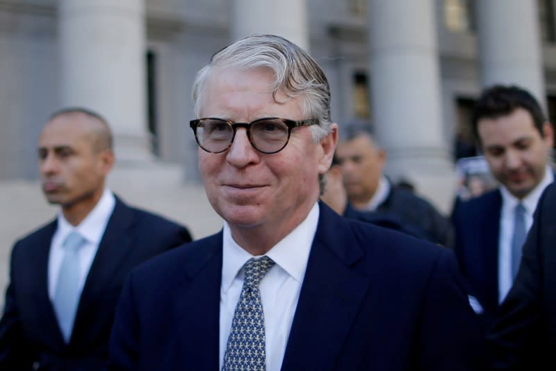 FILE PHOTO: Manhattan District Attorney Cyrus R. Vance Jr. leaves a hearing in U.S. President Donald Trump's tax case in the Manhattan borough of New York City