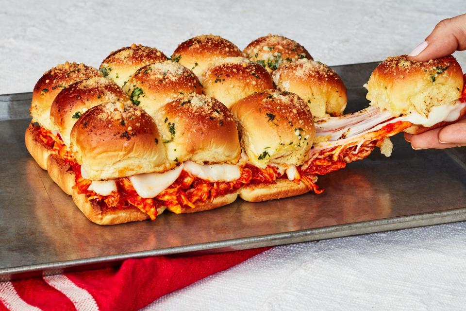 Shredded Chicken Parm Sliders