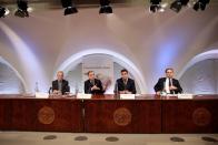 FILE PHOTO: Bank of England governor Carney speaks during a news conference at the Bank of England in London