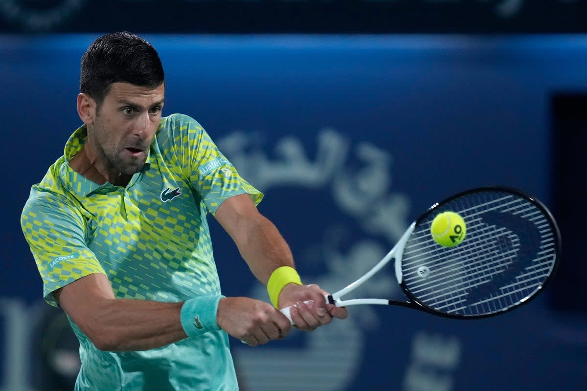 Novak Djokovic in action against Tallon Griekspoor (Kamran Jebreili/AP) (AP)