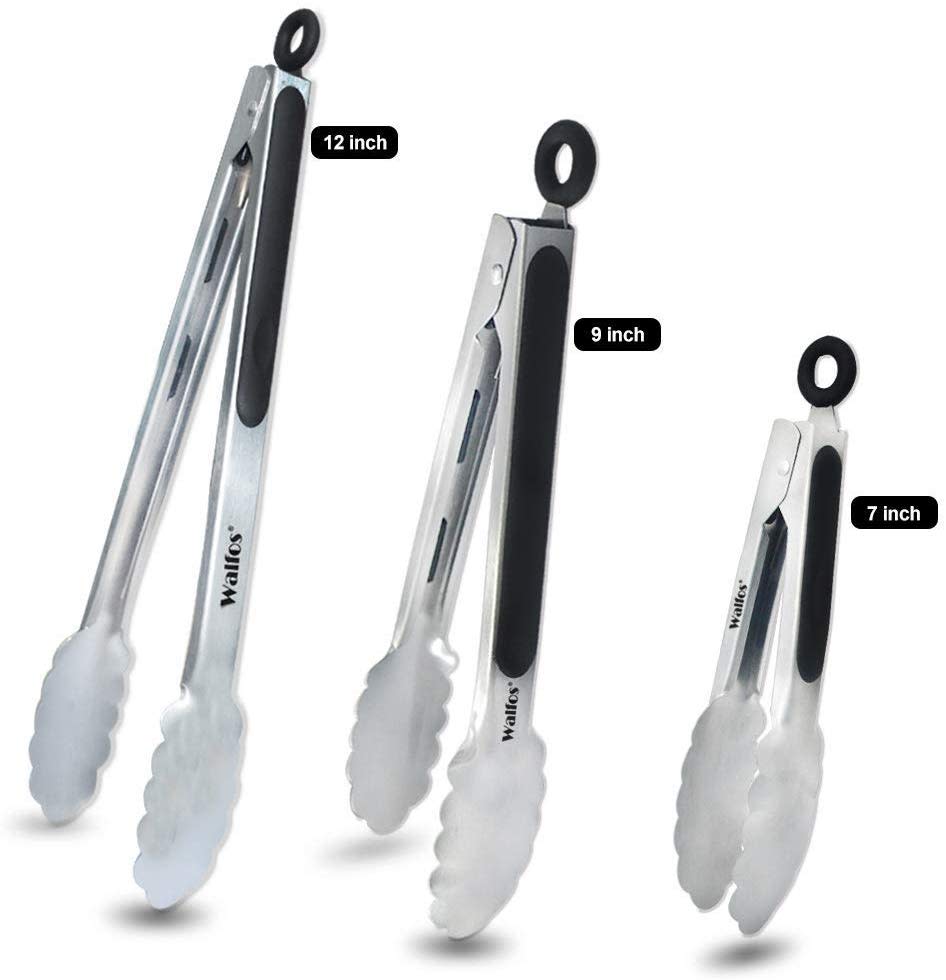 WALFOS Stainless Steel Kitchen Tongs