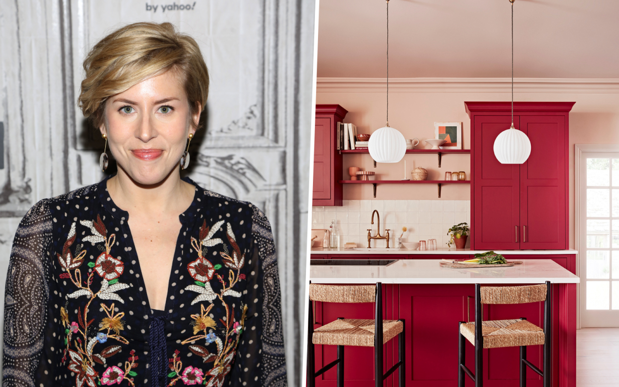  Erin Napier and a red kitchen 