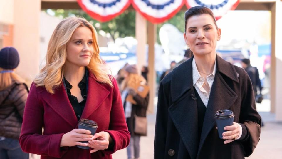 Reese Witherspoon and Julianna Margulies in Season 2 of “The Morning Show” (Apple TV+)