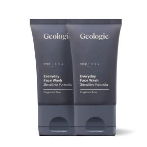 geologie face wash on white background