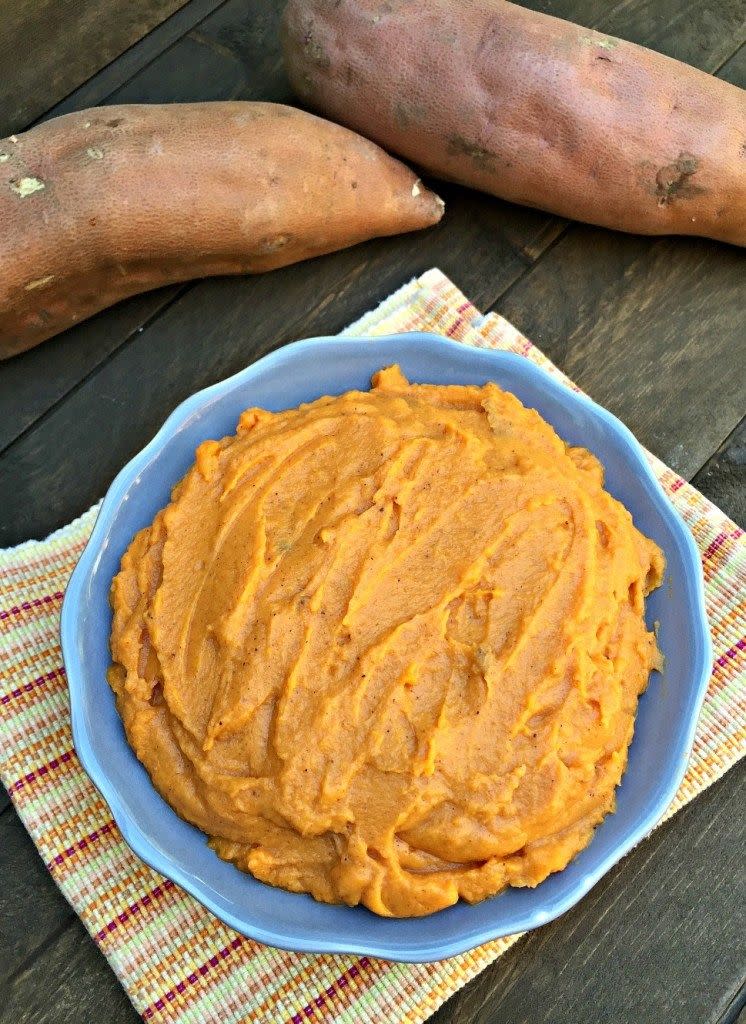 19) Maple Mashed Sweet Potatoes