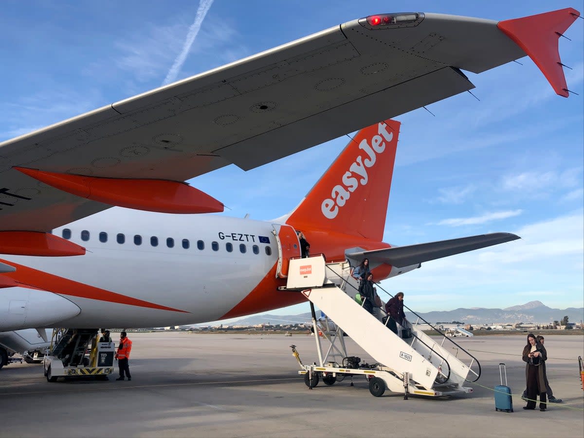 Case study: easyJet aircraft at Palma airport, passenger Richard Knight’s destination (Simon Calder)