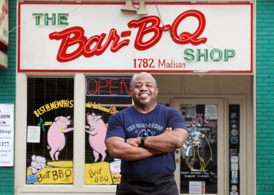 Eric Vernon, owner of the The Bar-B-Q Shop in Midtown on Wednesday, April 28, 2021. 