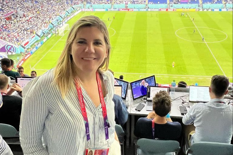 Dominique Metzger se encuentra en Qatar realizando la cobertura del evento deportivo