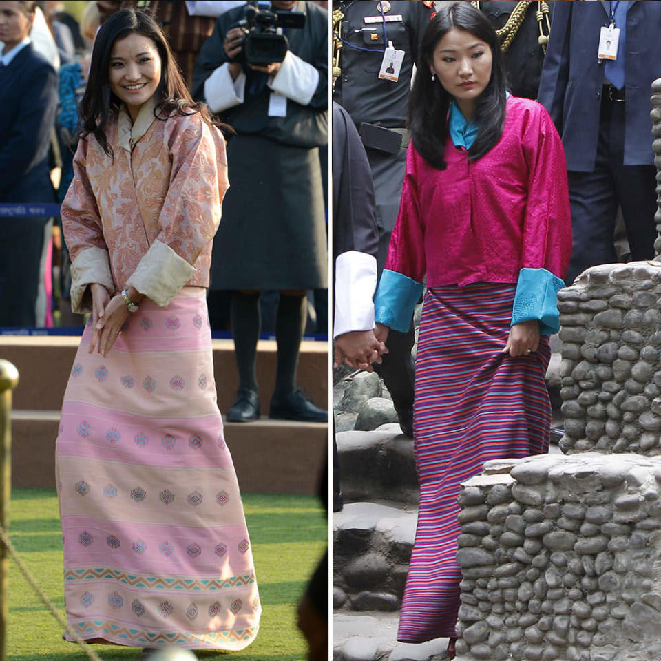 Queen Jetsen Pema of Bhutan: The 25-year-old queen of the tiny country Bhutan is known for her updated take on her country’s traditional colours and gowns.