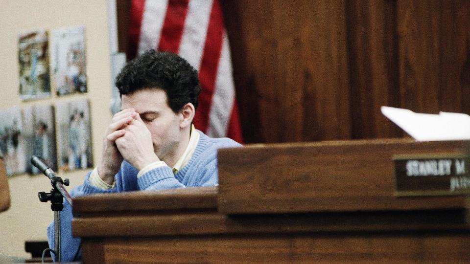 Erik Menendez testifying at the first trial.  / Credit: Associated Press