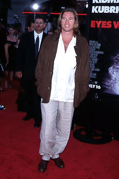 Val Kilmer , star of " Real Genius ," " Top Secret " and " True Romance ," goes to see his " Top Gun " buddy's latest film at the LA premiere for Eyes Wide Shut Photo by Jeff Vespa/Wireimage.com