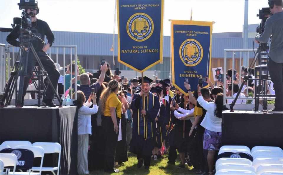 UC Merced held its 2023 spring commencement ceremony for the School of Engineering and the School of Natural Sciences on Saturday, May 13, 2023 at UC Merced campus. Shawn Jansen/Sjansen@mercedsun-star.com