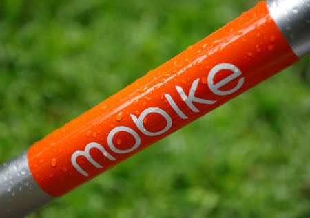 A Mobike bike-sharing bicycle is pictured in Singapore August 29, 2017. REUTERS/Edgar Su