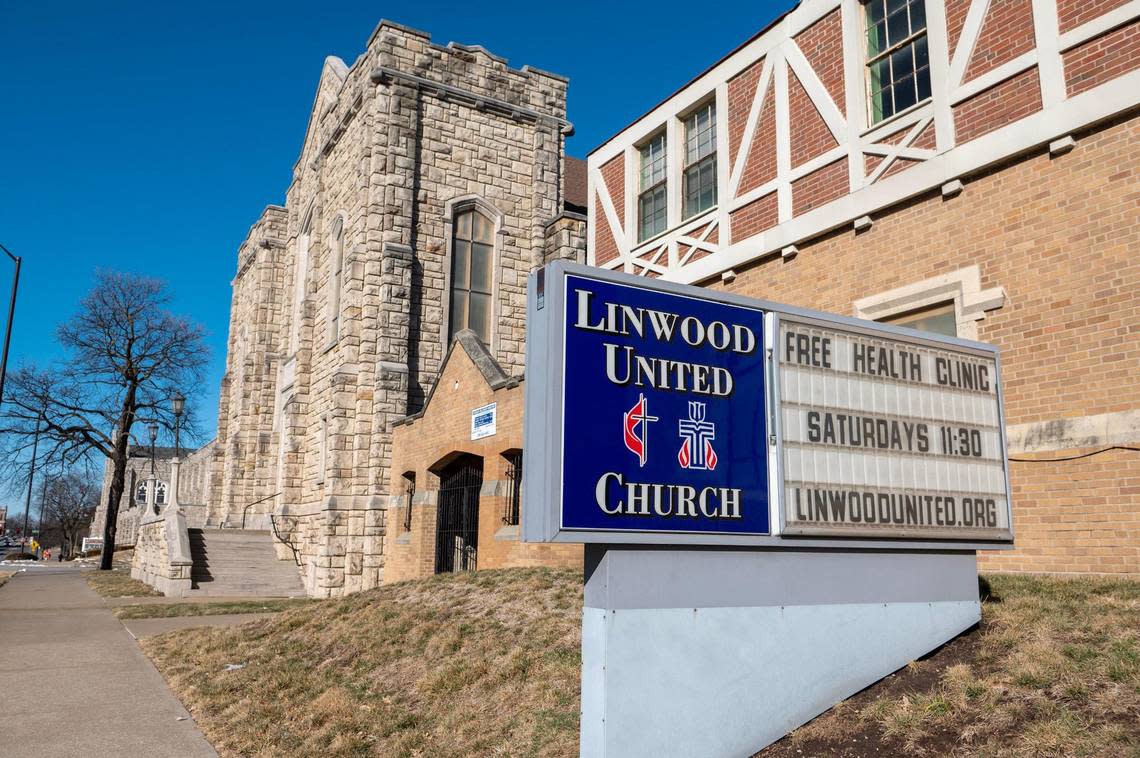 Linwood United Church is seen on Friday, Feb. 10, 2023, in Kansas City.
