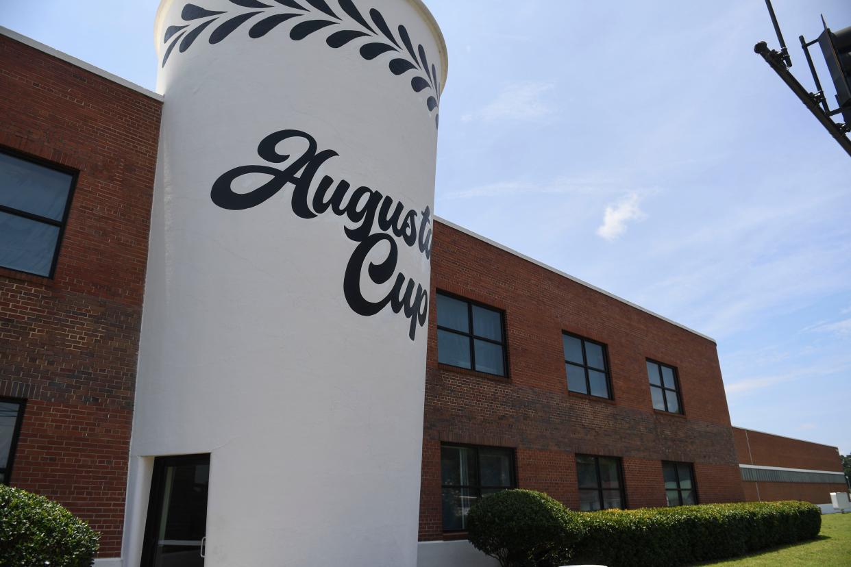The new Augusta Cup mural off Wrightsboro Road on Monday, July 3, 2023. 