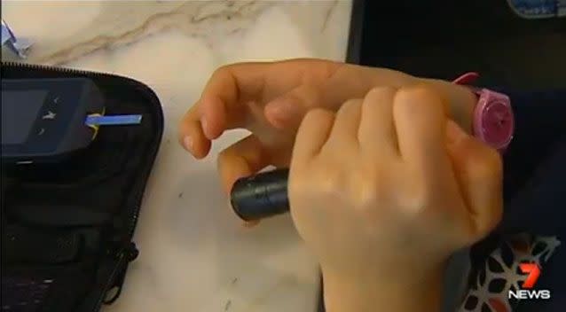 People living with diabetes must conduct several checks and injections everyday. Photo: 7 News