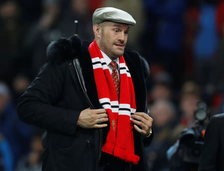 FILE PHOTO - Soccer Football - Premier League - Manchester United v Arsenal - Old Trafford, Manchester, Britain - December 5, 2018 Tyson Fury on the pitch at half time REUTERS/Darren Staples