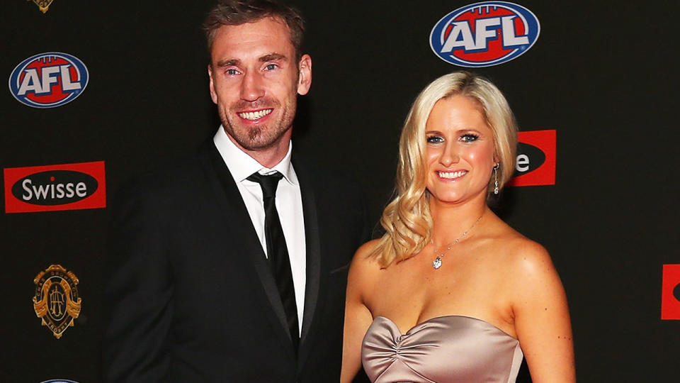 Shane Tuck and wife Kat, pictured here at the 2012 Brownlow Medal.