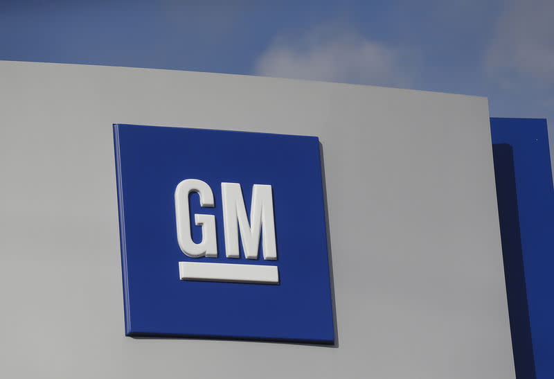 FILE PHOTO: The GM logo is seen at the General Motors Warren Transmission Operations Plant in Warren, Michigan October 26, 2015. REUTERS/Rebecca Cook