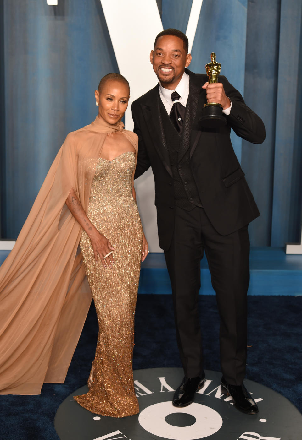 Will Smith and wife Jada Pinkett Smith attending the Vanity Fair Oscar Party held at the Wallis Annenberg Center for the Performing Arts in Beverly Hills, Los Angeles, California, USA. Picture date: Sunday March 27, 2022.