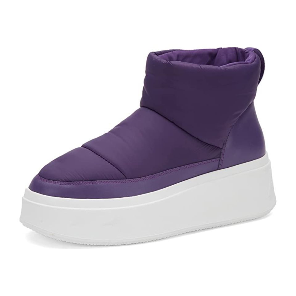 7) Maxi Purple Puffy Platform Boots