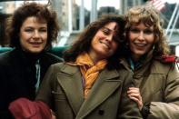 <p>With a robust stage career under her belt, Wiest set her sights to the big screen.</p> <p>In 1986, she got the role of Holly in Woody Allen's <em>Hannah and Her Sisters. </em>Here she is pictured with costars <a href="https://people.com/movies/barbara-hershey-the-manor-playing-vital-woman-over-cliche-blumhouse-exclusive/" rel="nofollow noopener" target="_blank" data-ylk="slk:Barbara Hershey;elm:context_link;itc:0;sec:content-canvas" class="link ">Barbara Hershey</a> and <a href="https://people.com/tag/mia-farrow/" rel="nofollow noopener" target="_blank" data-ylk="slk:Mia Farrow;elm:context_link;itc:0;sec:content-canvas" class="link ">Mia Farrow</a>. </p>