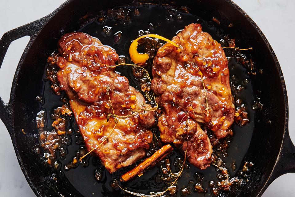 Maple-Habanero Glazed Pork Steaks