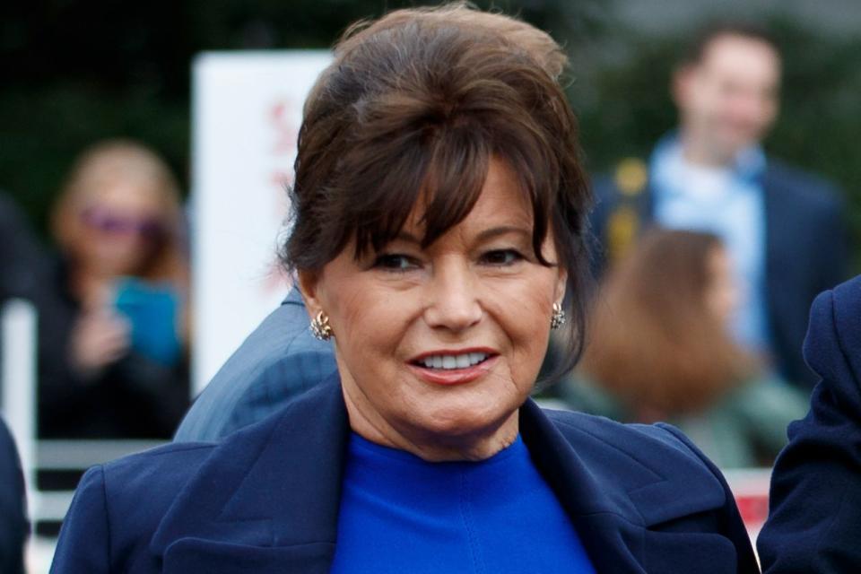 <p>AP Photo/Carolyn Kaster</p> Amalija Knavs, mother of first lady Melania Trump, at the 2018 White House Easter Egg Roll