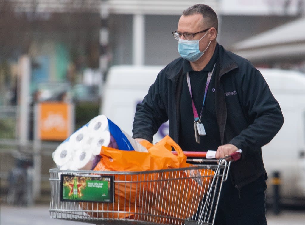 Shopper at Sainsbury’s  (PA)