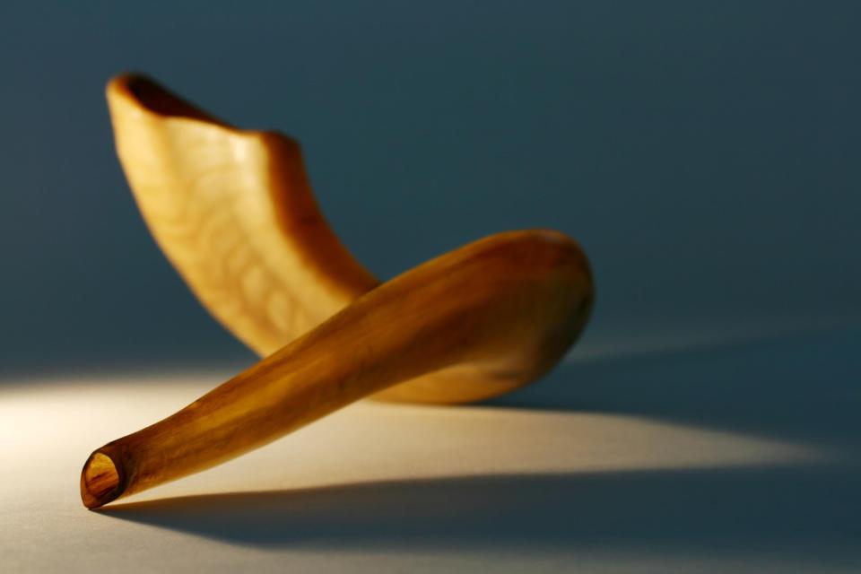 The shofar, an ancient musical instrument, is blown in synagogue on Yom KippuriStock