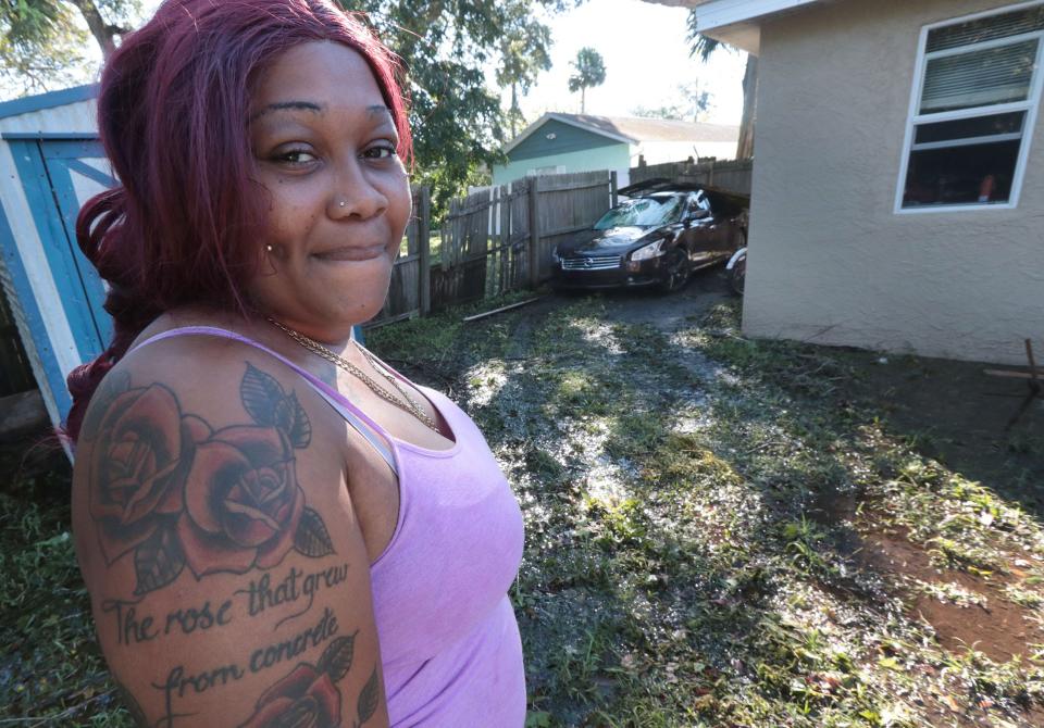 Natalie Hawkins-McGill's home in Midtown in Daytona Beach is still without power.  “We use the grills for everything,” she said. That included a Sunday family breakfast of sausage links, bacon, eggs, grits and biscuits.