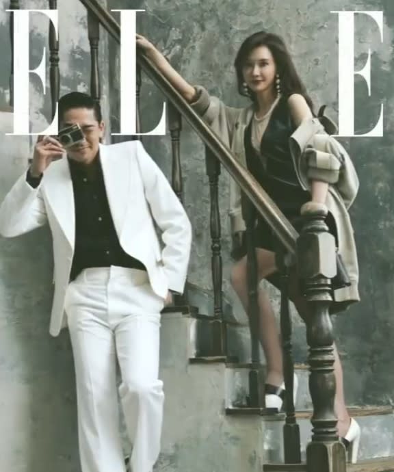 近期夫妻倆一同登上雜誌《ELLE》國際中文版封面。（圖／翻攝自林志玲IG）