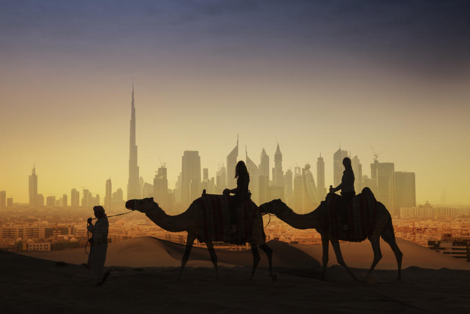 La ciudad proyectada y conocida como “The Line” estará situada en la provincia de Tabuk de Arabia Saudita, tocando el mar Rojo. Foto: Getty Images. 