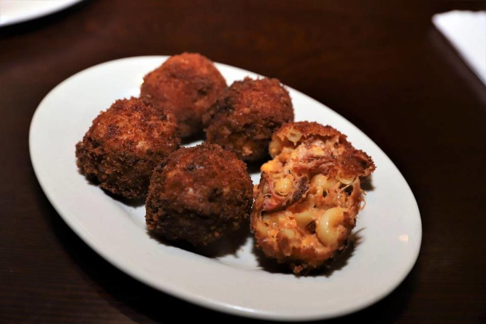 Oh No! Balls appetizer from J. Render’s Southern Table & Bar is just one of many barbecue options at the locally owned Beaumont neighborhood restaurant.
